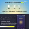 SmartLife Smart LED Ceiling Light WiFi APP Control Remote Dimmable Wooden Surface Mount Siling Light MUJI Ceiling Lamp - Image 3