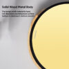 SmartLife Smart LED Ceiling Light WiFi APP Control Remote Dimmable Wooden Surface Mount Siling Light MUJI Ceiling Lamp - Image 5