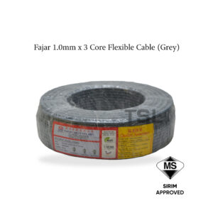 Fajar 1.0mm x 3 Core Flexible Cable (Grey)