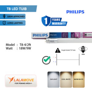 PHILIPS ECOFIT T8 TUBE 4FT/2FT SINGLE-ENDED