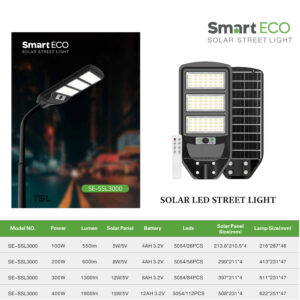 (Pre-Order)Smart Eco LED Solar Street Light 100/200/300/400W