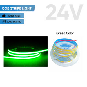 Green Color 24V LED COB Strip Light – 5 Meter