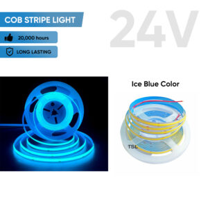 Ice Blue Color 24V LED COB Strip Light – 5 Meter
