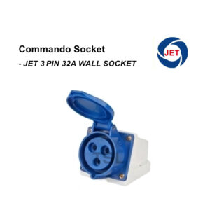 3 Pin 32A Industrial Commando Wall Socket