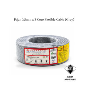 Fajar 0.5mm x 3 Core Flexible Cable (Grey)