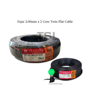 Fajar 2.0mm x 2 Core Twin Flat Cable 80M