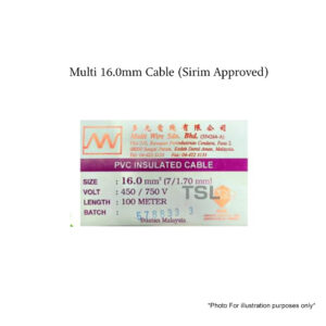 Multi 16.0mm PVC Cable (Sirim Approved)