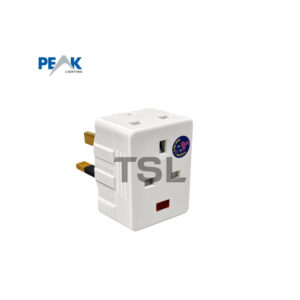 PEAK 3 Way Adapter With Neon Light Sirim Approved