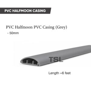 Half Moon PVC Floor Cable Casing (Grey)-50mm