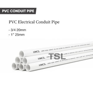Kancil 1" (25MM) PVC Conduit Pipe Electrical Wiring Pipe (White)
