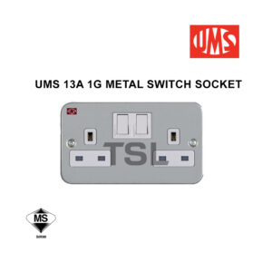 UMS 13A 2 Gang Metal Clad Socket 2213M-J