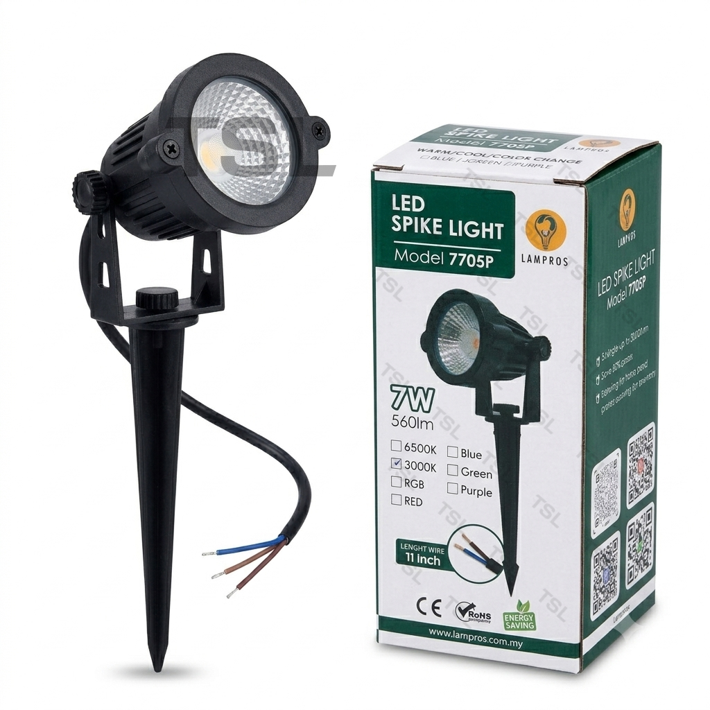lampros garden spike light model 7705p