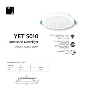 YET 5010 LED Recessed Downlight