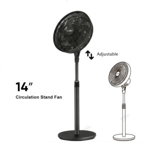 ecobright stand fan 14'' low noise