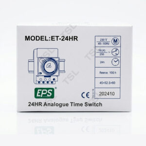 EPS ET-24HR 24 Hours Analogue Time Switch Timer 16A DIN Rail Mounting