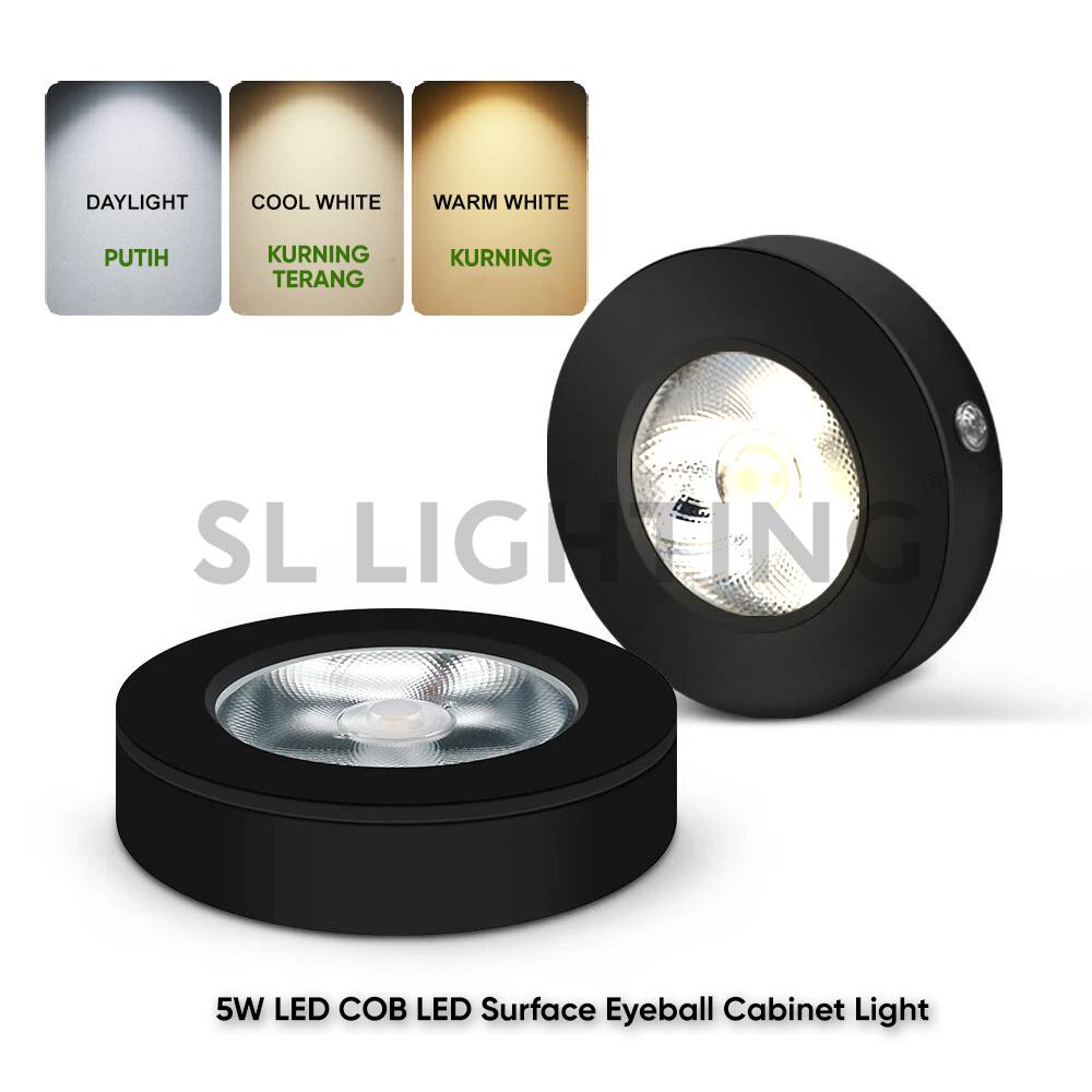 Mini Surface LED Eye Ball Spotlight Downlight Surface Cabinet Light 5W Ø75mm - Image 3